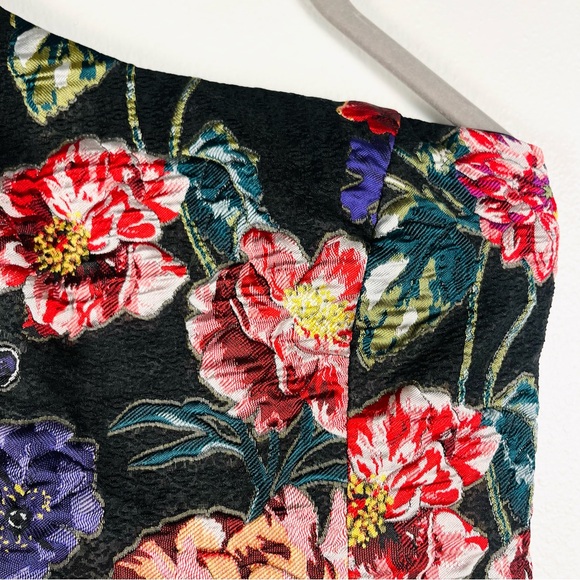 Marchesa Note Size 4 One-Shoulder Floral Embroidered High-Low Evening Dress Gown - Picture 6 of 7